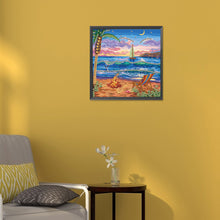 Load image into Gallery viewer, Summer Beach 30*30CM(Canvas) Partial Special Shaped Drill Diamond Painting
