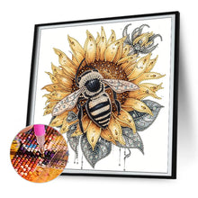 Load image into Gallery viewer, Sunflower Bee 30*30CM(Canvas) Partial Special Shaped Drill Diamond Painting
