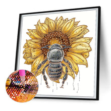 Load image into Gallery viewer, Sunflower Bee 30*30CM(Canvas) Partial Special Shaped Drill Diamond Painting
