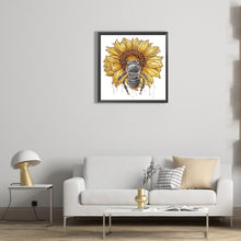 Load image into Gallery viewer, Sunflower Bee 30*30CM(Canvas) Partial Special Shaped Drill Diamond Painting
