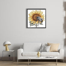 Load image into Gallery viewer, Sunflower Bee 30*30CM(Canvas) Partial Special Shaped Drill Diamond Painting
