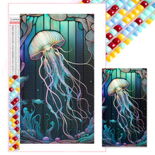 Load image into Gallery viewer, Jellyfish Glass Painting 40*70CM(Picture) Full Square Drill Diamond Painting
