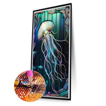 Load image into Gallery viewer, Jellyfish Glass Painting 40*70CM(Picture) Full Square Drill Diamond Painting
