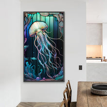 Load image into Gallery viewer, Jellyfish Glass Painting 40*70CM(Picture) Full Square Drill Diamond Painting
