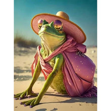 Load image into Gallery viewer, Frog On Vacation 30*40CM(Canvas) Full Round Drill Diamond Painting
