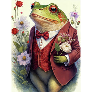 Frog Prince In Dress 30*40CM(Canvas) Full Round Drill Diamond Painting