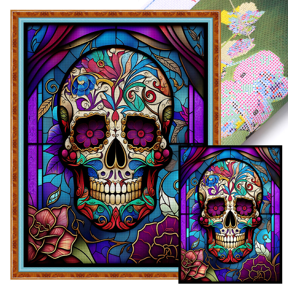 Skull (50*65CM) 11CT 3 Stamped Cross Stitch