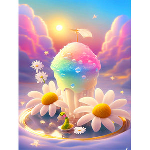 Dreamy Rainbow Ice Cream 30*40CM(Canvas) Full Round Drill Diamond Painting