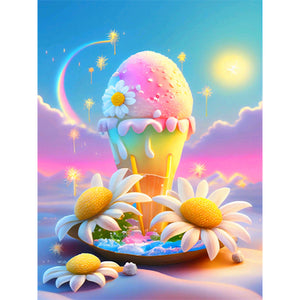 Dreamy Rainbow Ice Cream 30*40CM(Canvas) Full Round Drill Diamond Painting