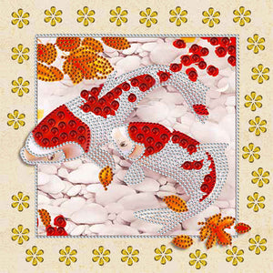 3D Stereoscopic Painting Fish 30*30CM(Canvas) Partial Special Shaped Drill Diamond Painting