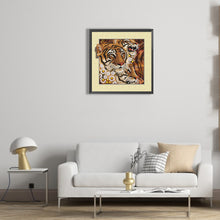 Load image into Gallery viewer, 3D Stereoscopic Tiger 30*30CM(Canvas) Partial Special Shaped Drill Diamond Painting
