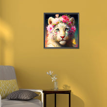 Load image into Gallery viewer, White Tiger 30*30CM(Canvas) Full Round Drill Diamond Painting
