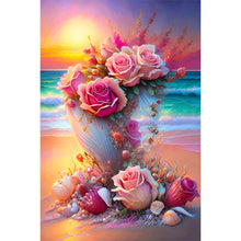 Load image into Gallery viewer, Seaside Flowers 40*60CM(Canvas) Full Round Drill Diamond Painting
