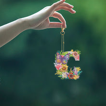 Load image into Gallery viewer, DIY Diamond Art Key Rings Lettter Keychain Supplies Gift for Kids (GJ151)
