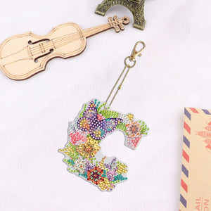 DIY Diamond Art Key Rings Lettter Keychain Supplies Gift for Kids (GJ151)