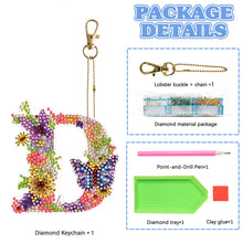 Load image into Gallery viewer, DIY Diamond Art Key Rings Lettter Keychain Supplies Gift for Kids (GJ152)
