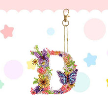 Load image into Gallery viewer, DIY Diamond Art Key Rings Lettter Keychain Supplies Gift for Kids (GJ152)
