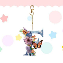 Load image into Gallery viewer, DIY Diamond Art Key Rings Lettter Keychain Supplies Gift for Kids (GJ154)
