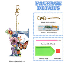 Load image into Gallery viewer, DIY Diamond Art Key Rings Lettter Keychain Supplies Gift for Kids (GJ154)
