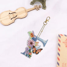 Load image into Gallery viewer, DIY Diamond Art Key Rings Lettter Keychain Supplies Gift for Kids (GJ154)
