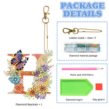 Load image into Gallery viewer, DIY Diamond Art Key Rings Lettter Keychain Supplies Gift for Kids (GJ130)
