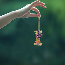 Load image into Gallery viewer, DIY Diamond Art Key Rings Lettter Keychain Supplies Gift for Kids (GJ131)
