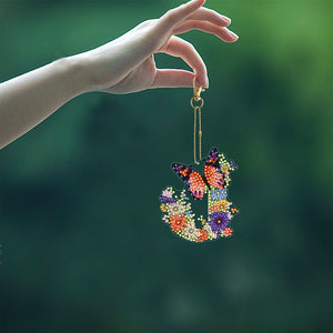 DIY Diamond Art Key Rings Lettter Keychain Supplies Gift for Kids (GJ132)