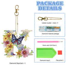 Load image into Gallery viewer, DIY Diamond Art Key Rings Lettter Keychain Supplies Gift for Kids (GJ133)

