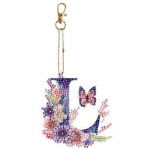 Load image into Gallery viewer, DIY Diamond Art Key Rings Lettter Keychain Supplies Gift for Kids (GJ134)

