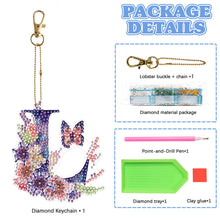 Load image into Gallery viewer, DIY Diamond Art Key Rings Lettter Keychain Supplies Gift for Kids (GJ134)
