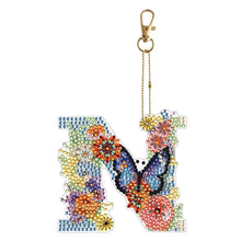 Load image into Gallery viewer, DIY Diamond Art Key Rings Lettter Keychain Supplies Gift for Kids (GJ136)
