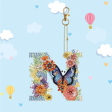 Load image into Gallery viewer, DIY Diamond Art Key Rings Lettter Keychain Supplies Gift for Kids (GJ136)
