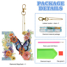Load image into Gallery viewer, DIY Diamond Art Key Rings Lettter Keychain Supplies Gift for Kids (GJ136)
