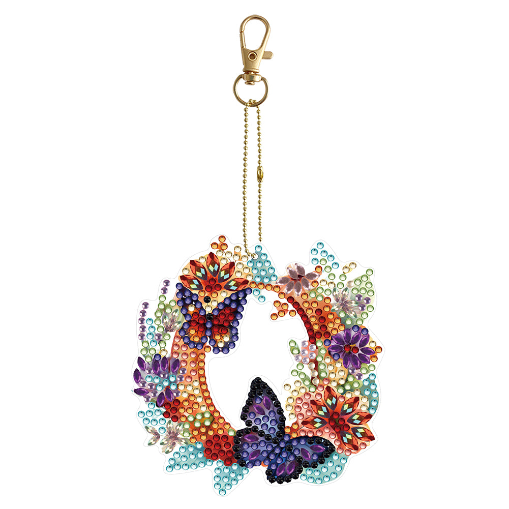 DIY Diamond Art Key Rings Lettter Keychain Supplies Gift for Kids (GJ137)