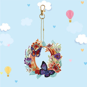 DIY Diamond Art Key Rings Lettter Keychain Supplies Gift for Kids (GJ137)