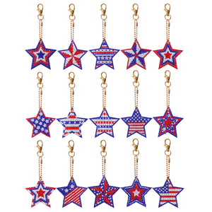 Stars DIY Keychain Supplies Double Sided Special Shaped Gift for Kids (#1)