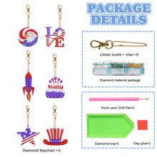 Load image into Gallery viewer, Independence Day Series DIY Keychain Double Side Special Shaped Gift for Kid(#2)
