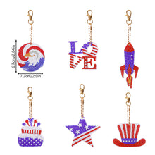 Load image into Gallery viewer, Independence Day Series DIY Keychain Double Side Special Shaped Gift for Kid(#2)

