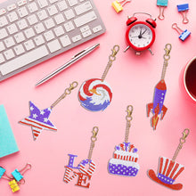 Load image into Gallery viewer, Independence Day Series DIY Keychain Double Side Special Shaped Gift for Kid(#2)
