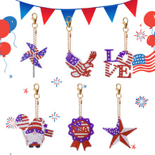Load image into Gallery viewer, Independence Day Series DIY Keychain Double Side Special Shaped Gift for Kid(#3)
