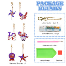 Load image into Gallery viewer, Independence Day Series DIY Keychain Double Side Special Shaped Gift for Kid(#3)

