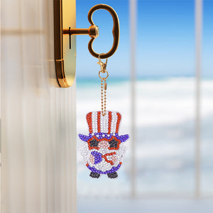 Independence Day Series DIY Keychain Double Side Special Shaped Gift for Kid(#4)