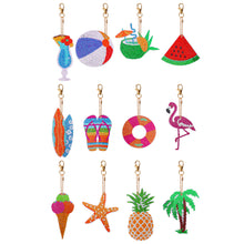 Load image into Gallery viewer, Summer Day Series DIY Keychain Double Side Special Shaped Gift for Kids (#7)
