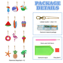 Load image into Gallery viewer, Summer Day Series DIY Keychain Double Side Special Shaped Gift for Kids (#7)

