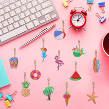 Load image into Gallery viewer, Summer Day Series DIY Keychain Double Side Special Shaped Gift for Kids (#7)

