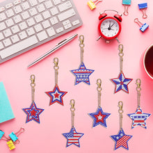 Load image into Gallery viewer, Independence Day Series DIY Keychain Double Side Special Shaped Gift for Kid(#9)
