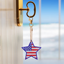 Load image into Gallery viewer, Independence Day Series DIY Keychain Double Side Special Shaped Gift for Kid(#9)
