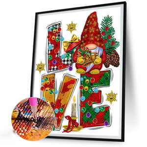 Christmas Alphabet 30*40CM(Canvas) Partial Special Shaped Drill Diamond Painting