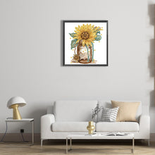 Load image into Gallery viewer, Sunflower Glass Bottle 30*30CM(Canvas) Partial Special Shaped Drill Diamond Painting
