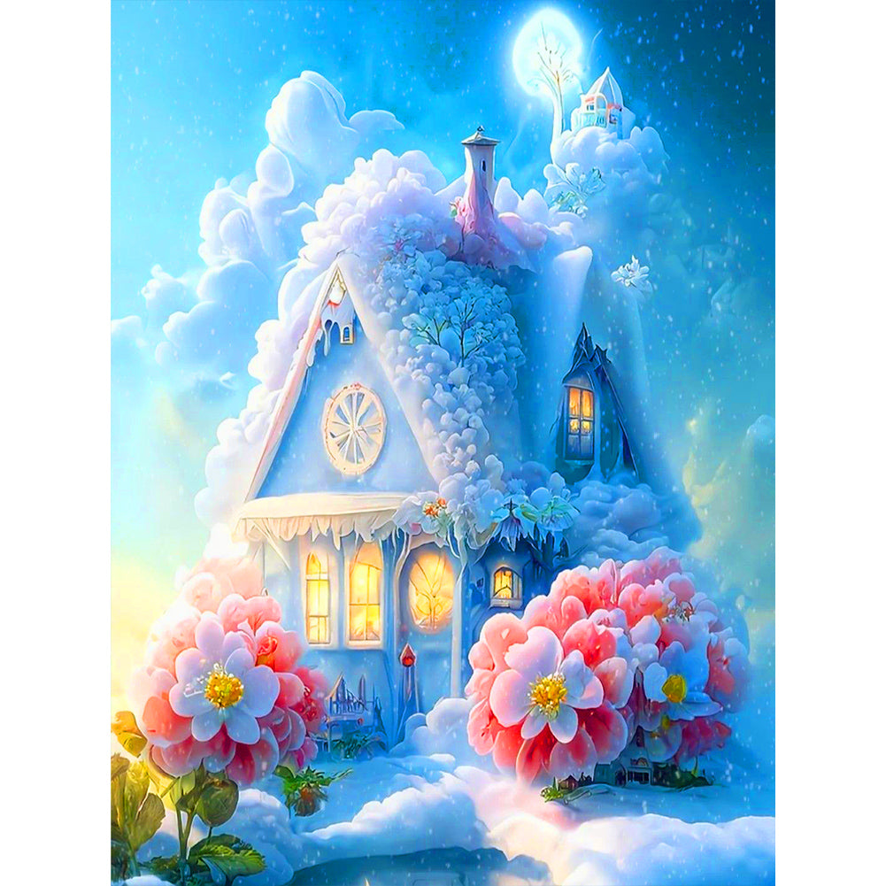 Beach House 30*40CM(Canvas) Full Round Drill Diamond Painting